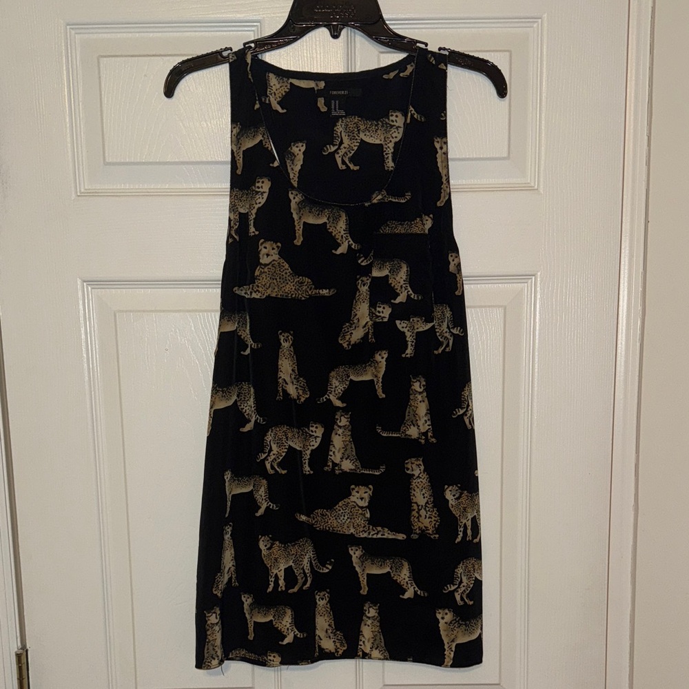 Leopard Print Silk Tank Top